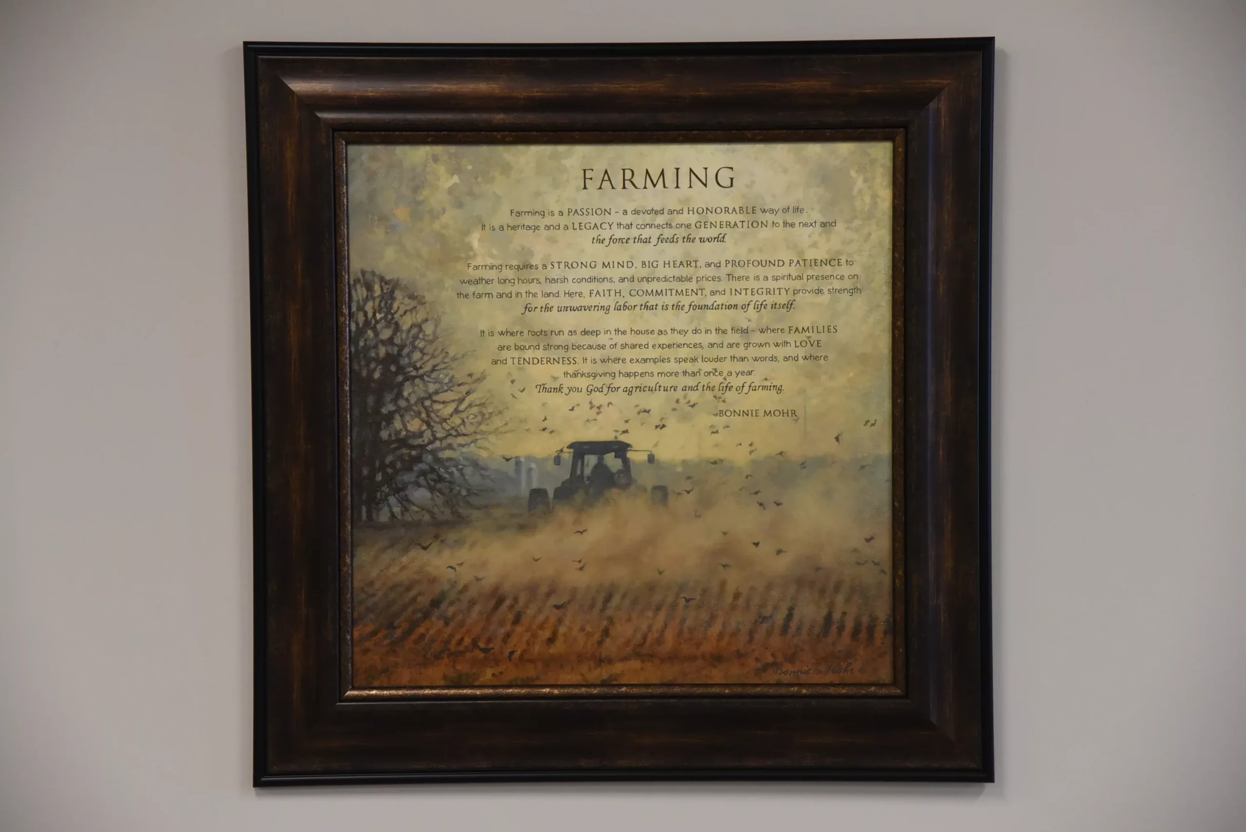 "Farming" Framed Canvas Print