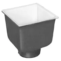 Zurn FD2378 8" x 8" x 6" Deep, 3" No-Hub Body Floor Sink w/ Half Grate
