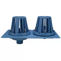 Zurn RD2130-NH4-C 4" No Hub Cast Iron Combination Roof Drain And Overflow w/ Underdeck Clamp