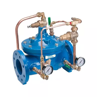 Zurn Wilkins ZW209BP 3" Ductile Iron Globe Body Pressure Reducing Valve ANSI 150 Flanged 15-150 PSI Stainless Steel Seat Low Flow Bypass
