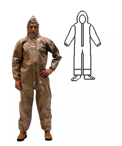 Zytron 300 Coverall w/ Hood, Elastic wrists, Sock Boots, Sealed/Taped Seams